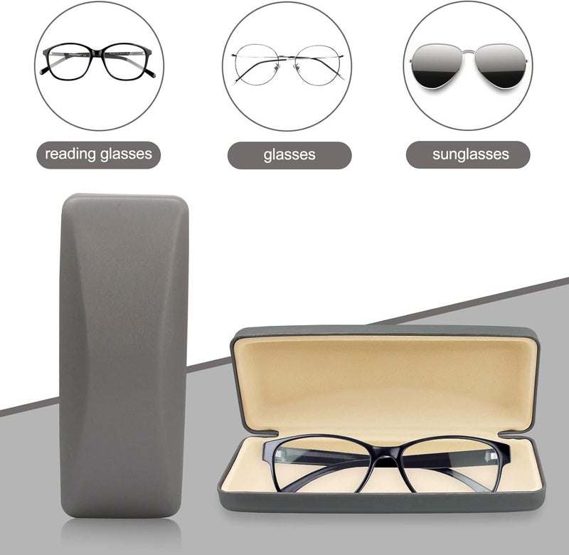 SMARTTOP Hard Shell Eyeglass Case- Glass Case With Cleaning Cloth, Glasses Case hard shell for men women - Image 3